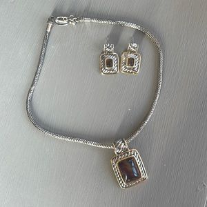 Vintage Sterling Silver w/ Tiger’s Eye Stones Set